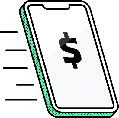 Illustraition för att sälja sin mobil